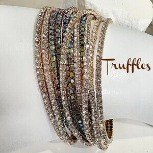 "Truffles" 12 Rhinestone Stacking Stack Bracelets – Sparkle